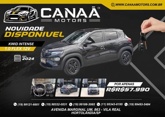 RENAULT KWID 1.0 12V SCE FLEX INTENSE MANUAL RENAULT KWID 1.0 12V SCE FLEX INTENSE MANUAL